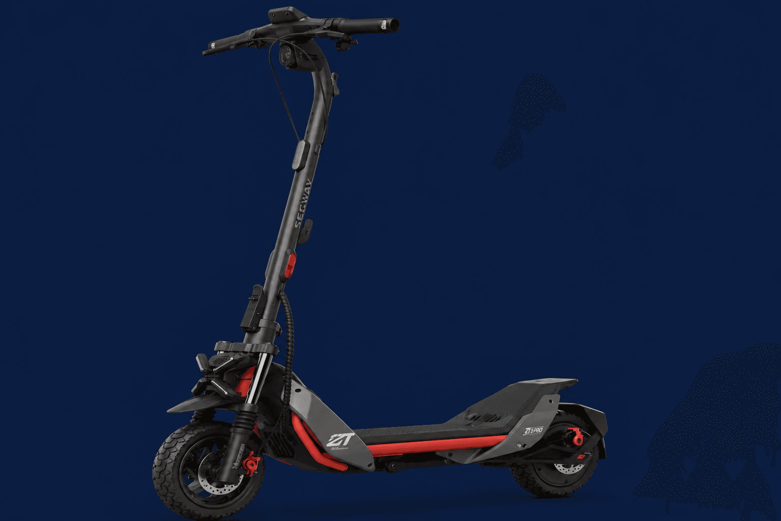 Segway ZT3 Pro electric scooter parked near Napa Valley winery entrance